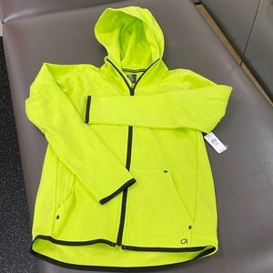 NWT Neon Yellow/ Green Youth XXL 14-16 Gap Fit Zip Up Jacket